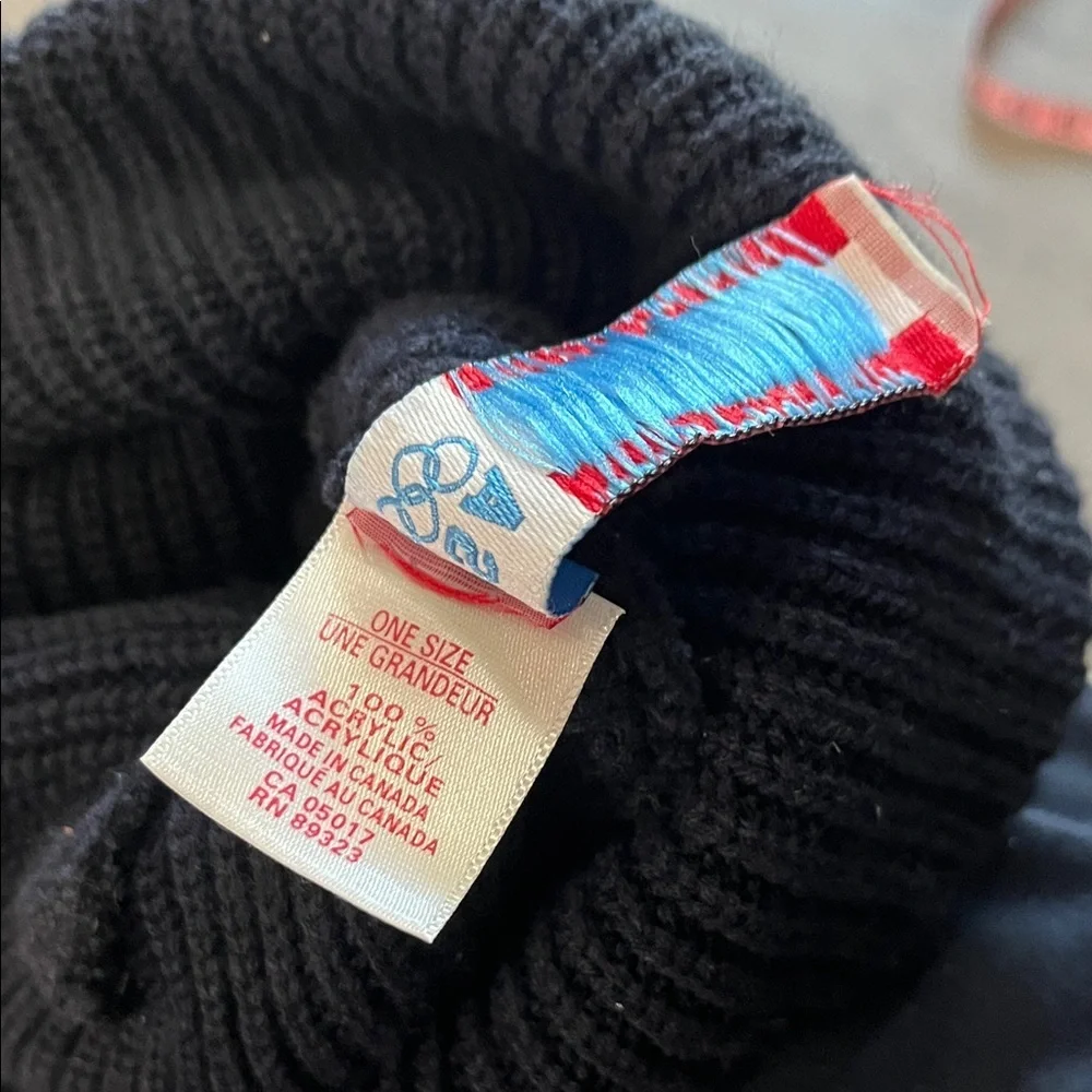 USA 2002 Black Knit Beanie